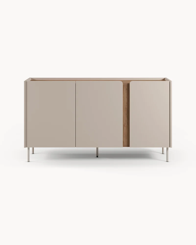 Credenza con piano effetto rovere Lucile