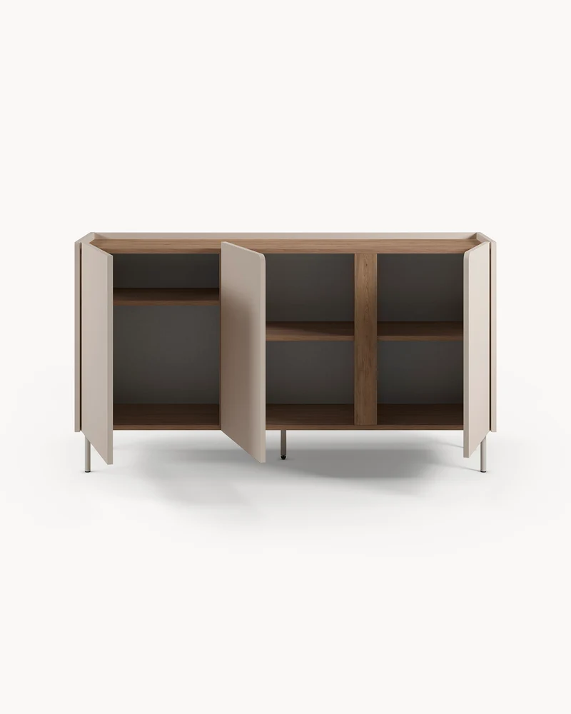 Credenza con piano effetto rovere Lucile
