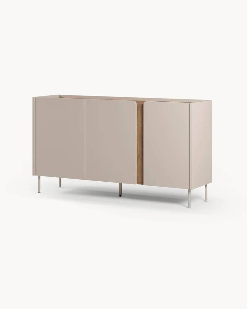 Credenza con piano effetto rovere Lucile