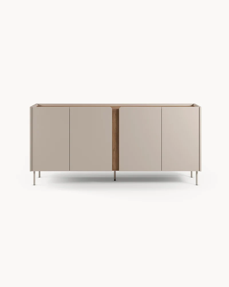 Credenza con piano effetto rovere Lucile