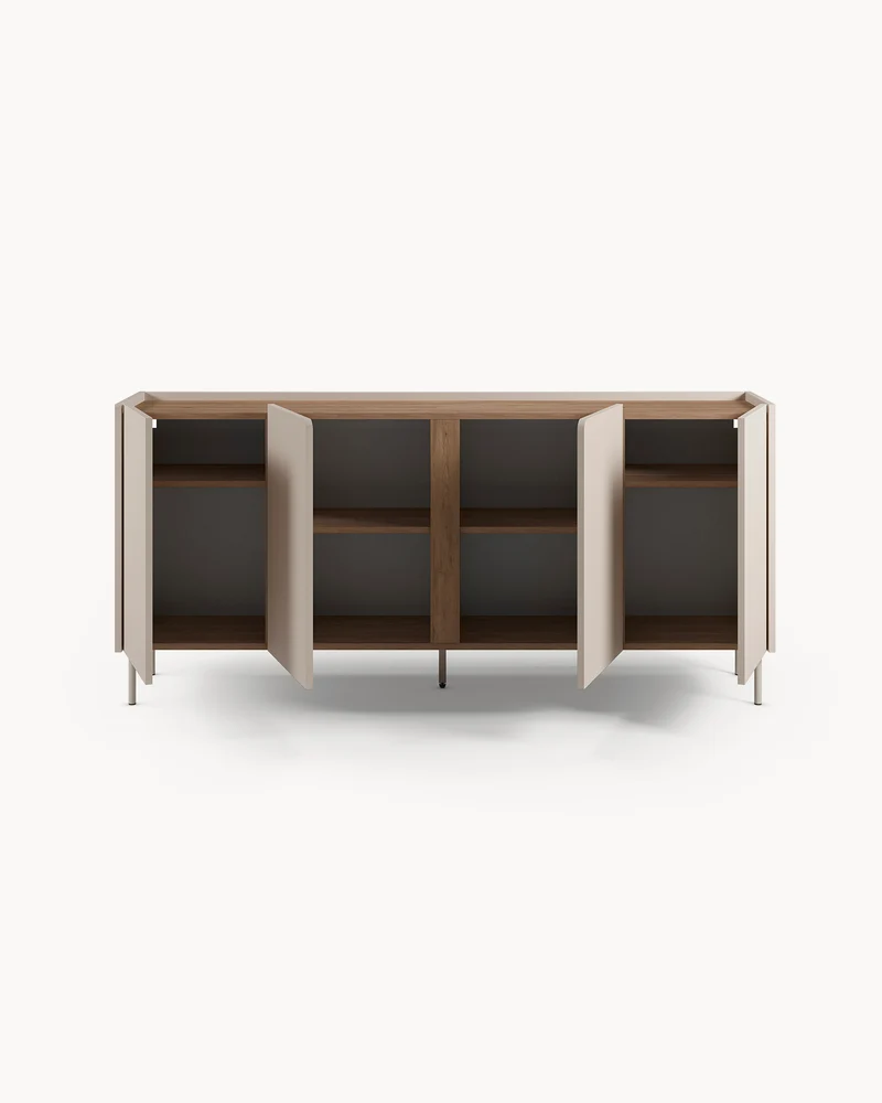Credenza con piano effetto rovere Lucile