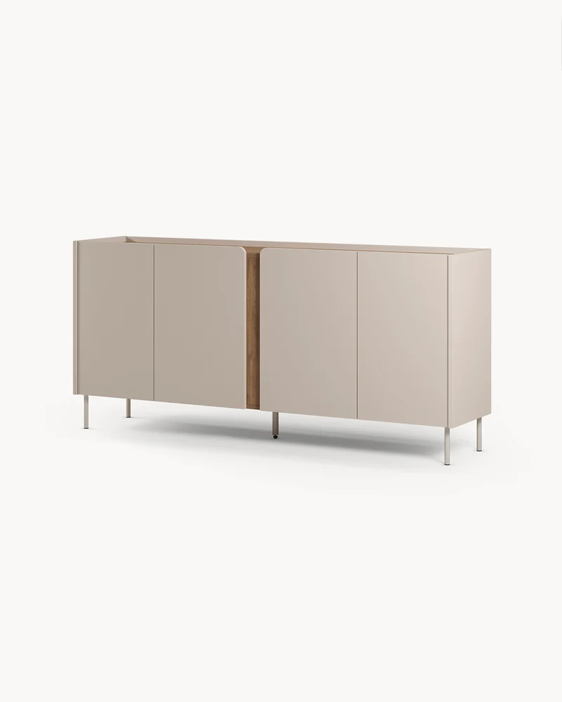 Credenza con piano effetto rovere Lucile