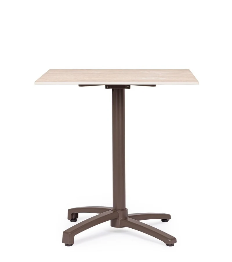 Tavolo "Claret" con struttura in alluminio, piano in hpl, per arredo interno ed esterno