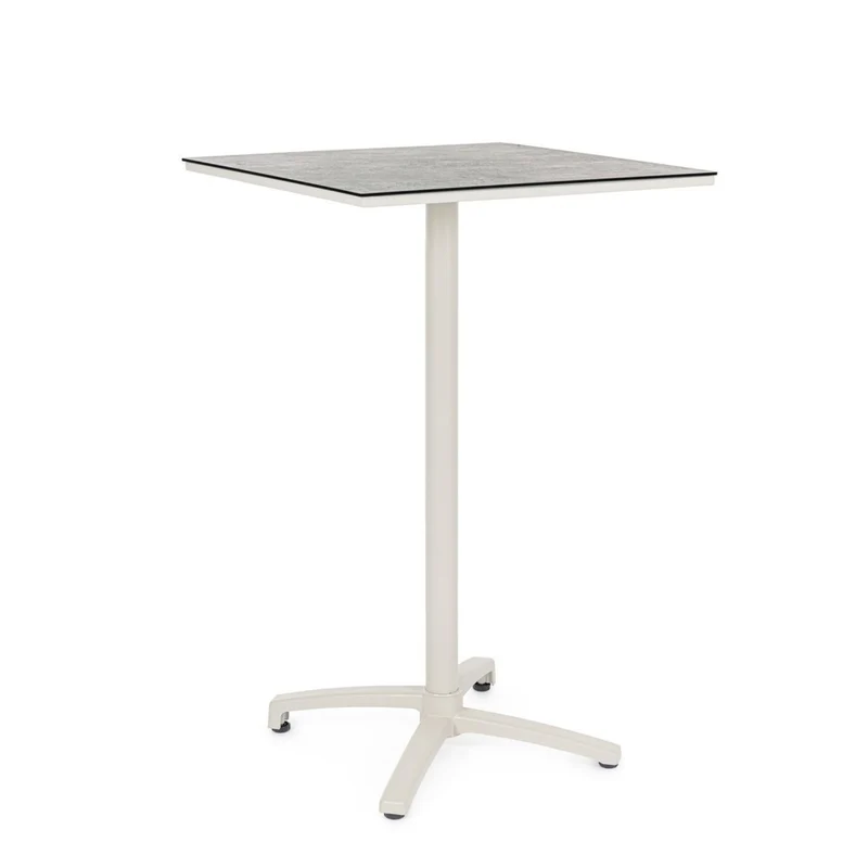 Tavolo "Claret" con struttura in alluminio, piano in hpl, per arredo interno ed esterno