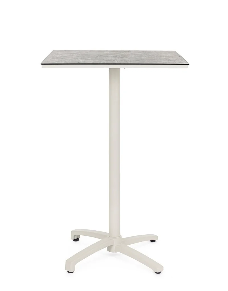 Tavolo "Claret" con struttura in alluminio, piano in hpl, per arredo interno ed esterno