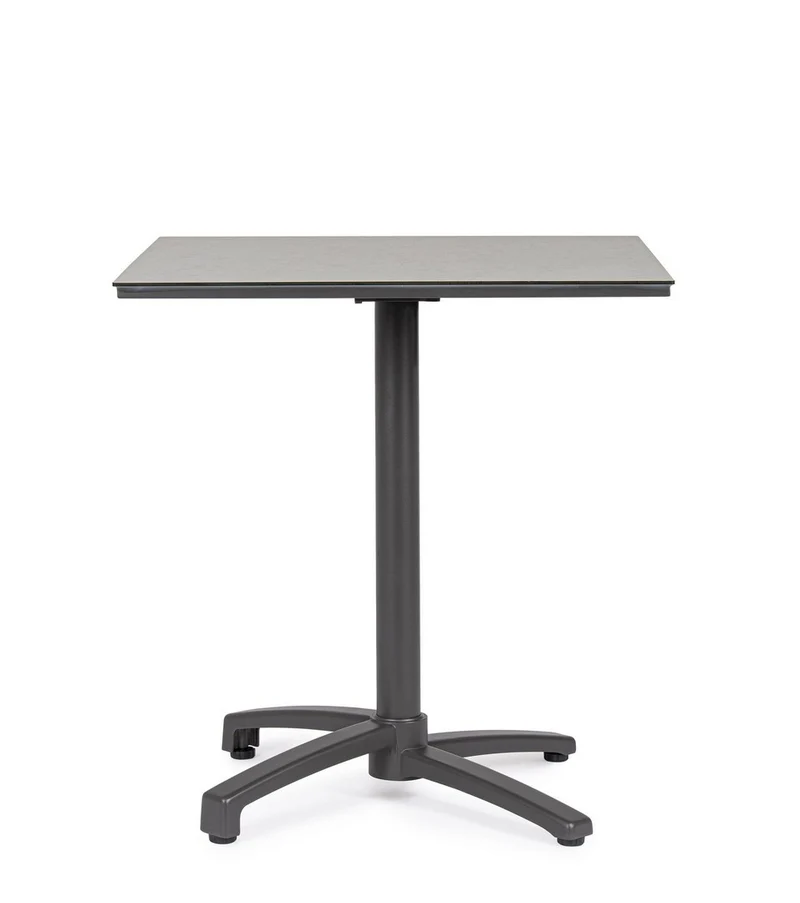Tavolo "Claret" con struttura in alluminio, piano in hpl, per arredo interno ed esterno