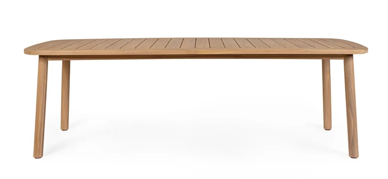 Tavolo "Pablo" con struttura in legno di acacia effetto teak, per arredo interno ed esterno