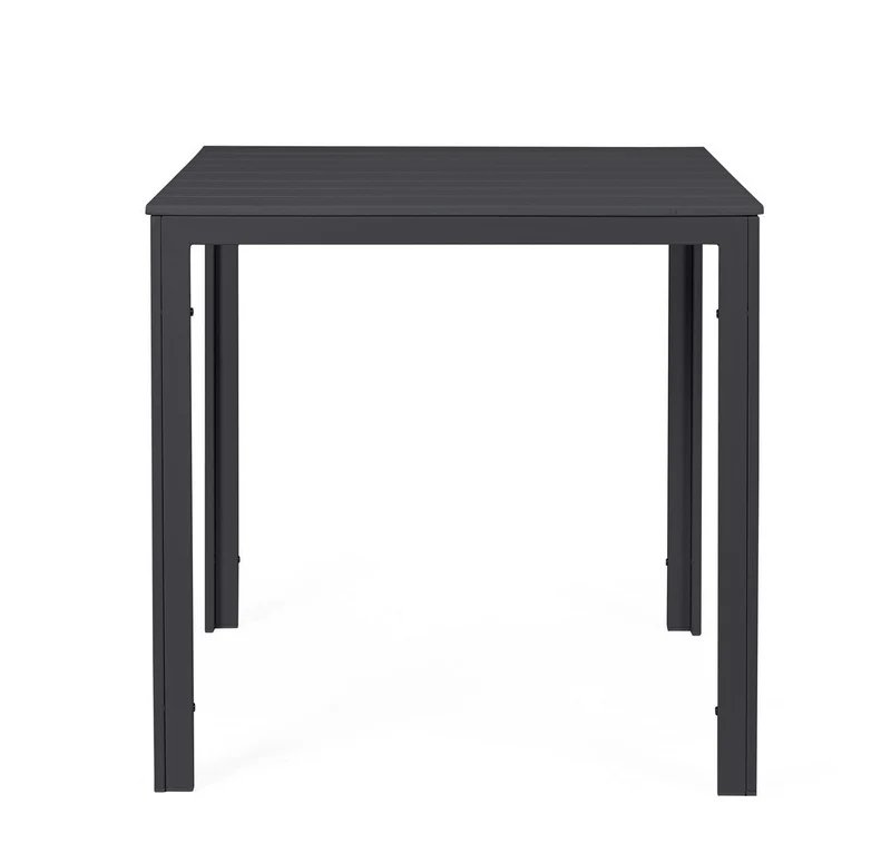 Tavolo "Sarita" struttura in acciaio, piano in hdpe con effetto legno venato, per arredo interno ed esterno