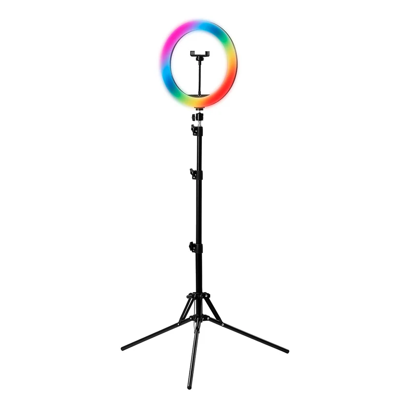 Lampada 10W ad anello GLOW RGB 13" con treppiede
