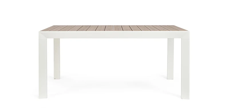 Tavolo allungabile "Belmar" in alluminio Vapor effetto legno per esterno