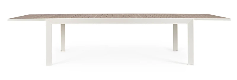 Tavolo allungabile "Belmar" in alluminio Vapor effetto legno per esterno