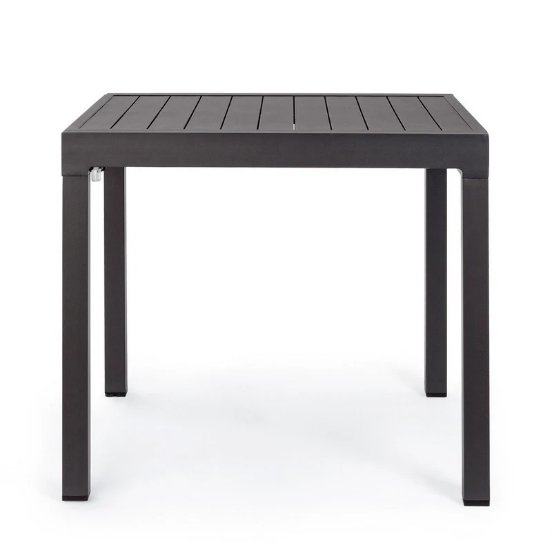 Tavolo allungabile "Samoa" in alluminio Antracite 90 x 90/180 cm per giardino e veranda