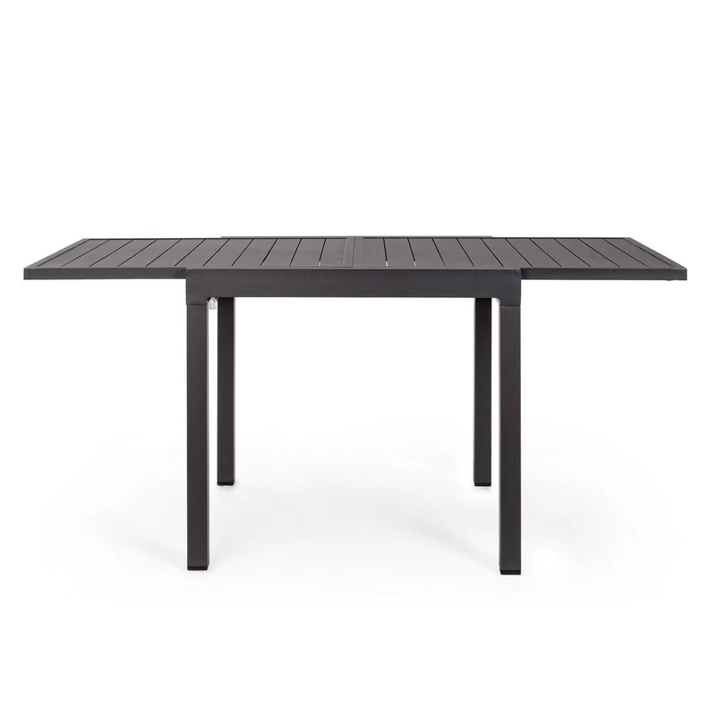 Tavolo allungabile "Samoa" in alluminio Antracite 90 x 90/180 cm per giardino e veranda