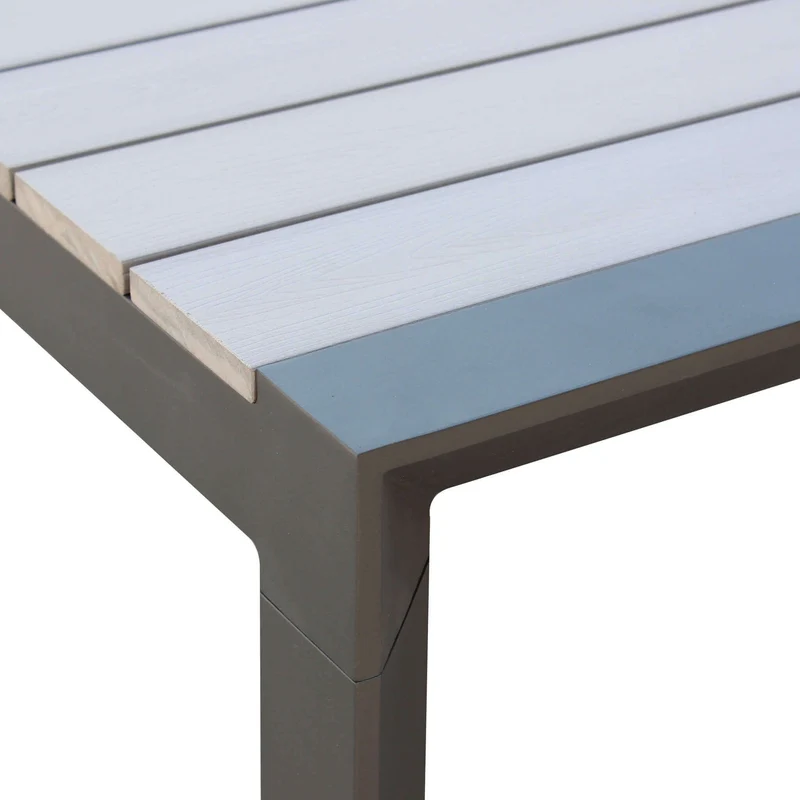 Tavolo allungabile "Corfù" Taupè in alluminio e Polywood dogato telescopico 160-240x100 cm per giardino e veranda