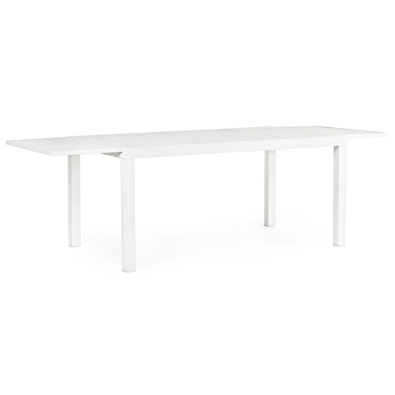 Tavolo allungabile "Fuerteventura" in alluminio Bianco dogato da esterno per giardino