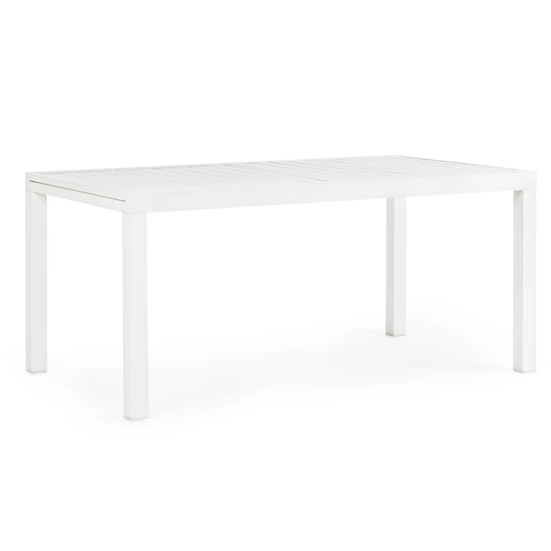 Tavolo allungabile "Fuerteventura" in alluminio Bianco dogato da esterno per giardino
