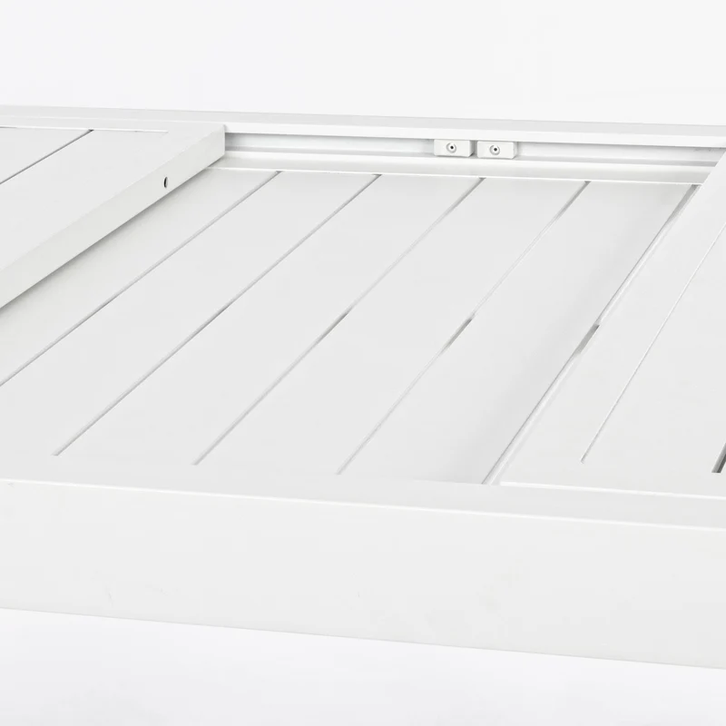 Tavolo allungabile "Fuerteventura" in alluminio Bianco dogato da esterno per giardino