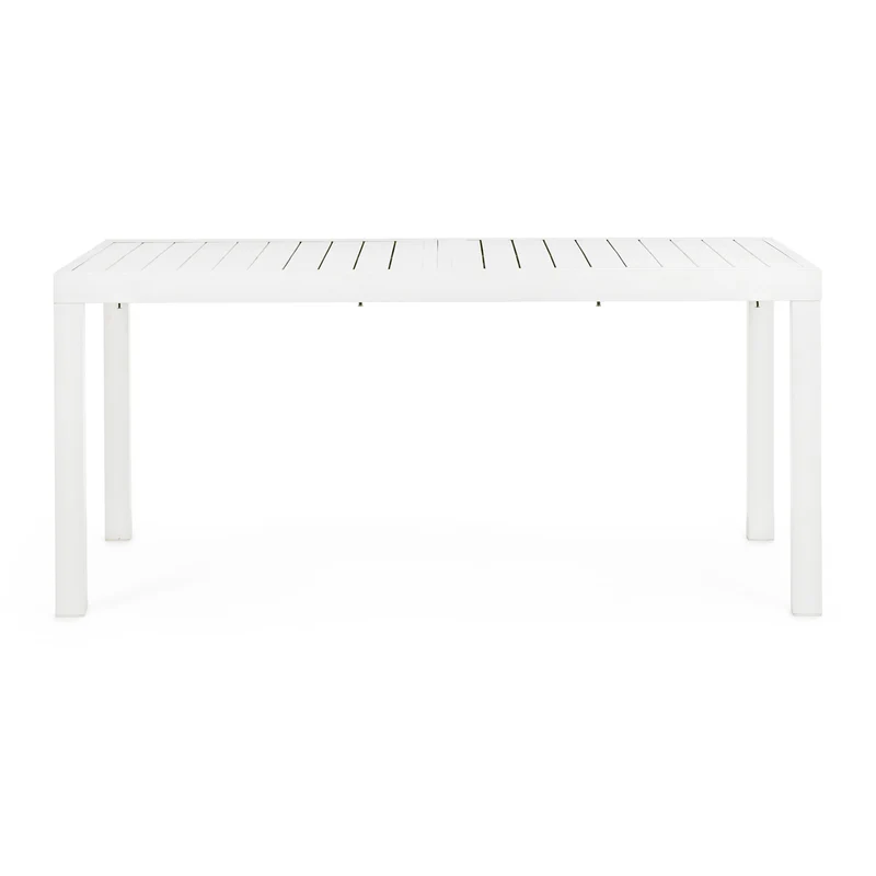 Tavolo allungabile "Fuerteventura" in alluminio Bianco dogato da esterno per giardino