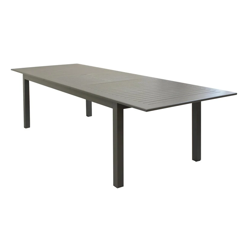 Tavolo allungabile "Ibiza" Toupè in alluminio dogato da esterno per giardino e veranda 220/280 x 100 cm