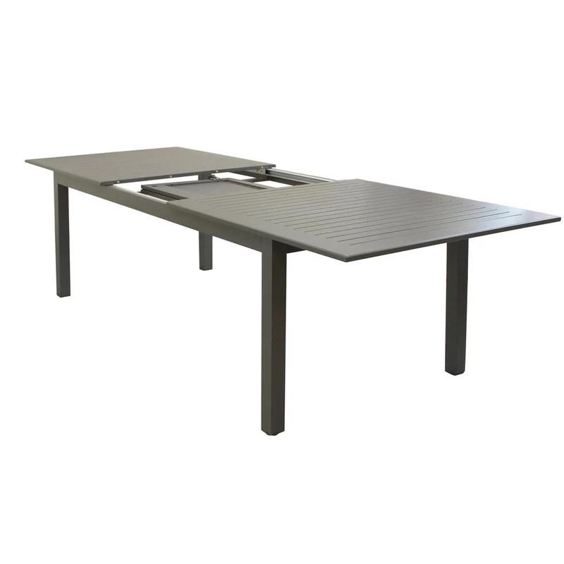 Tavolo allungabile "Ibiza" Toupè in alluminio dogato da esterno per giardino e veranda 220/280 x 100 cm