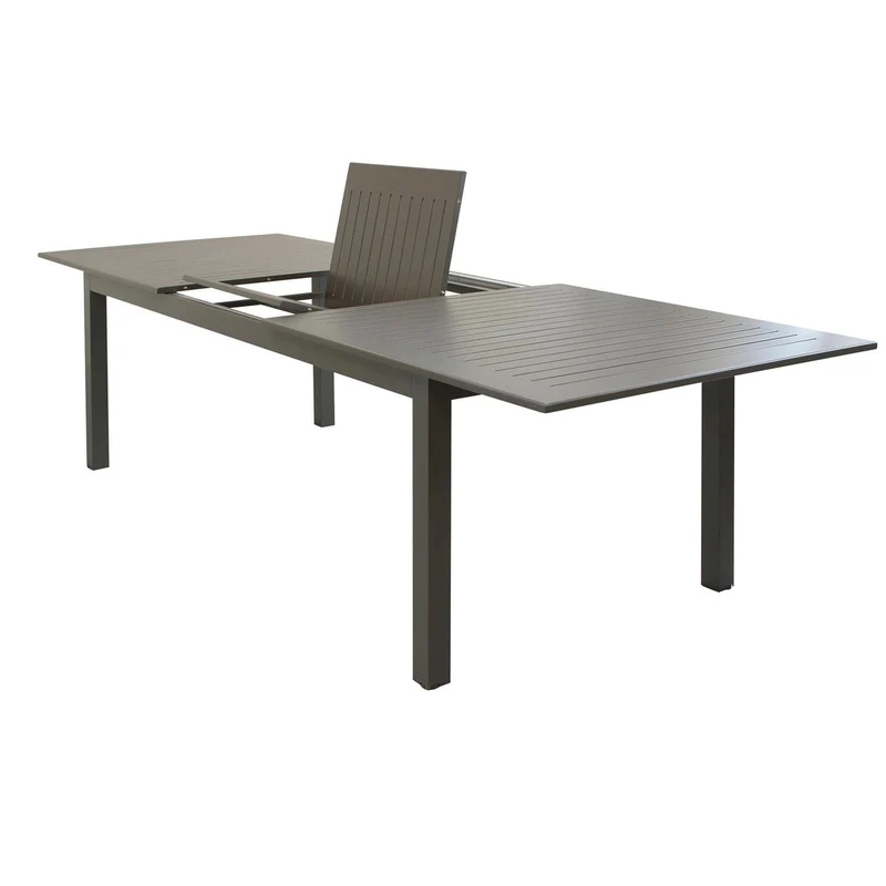 Tavolo allungabile "Ibiza" Toupè in alluminio dogato da esterno per giardino e veranda 220/280 x 100 cm