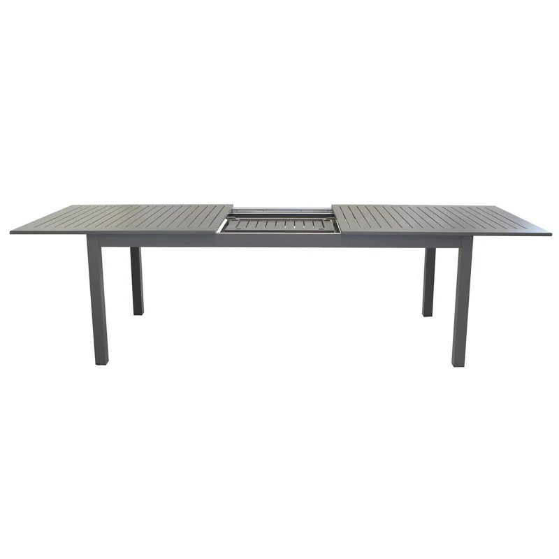 Tavolo allungabile "Ibiza" Toupè in alluminio dogato da esterno per giardino e veranda 220/280 x 100 cm