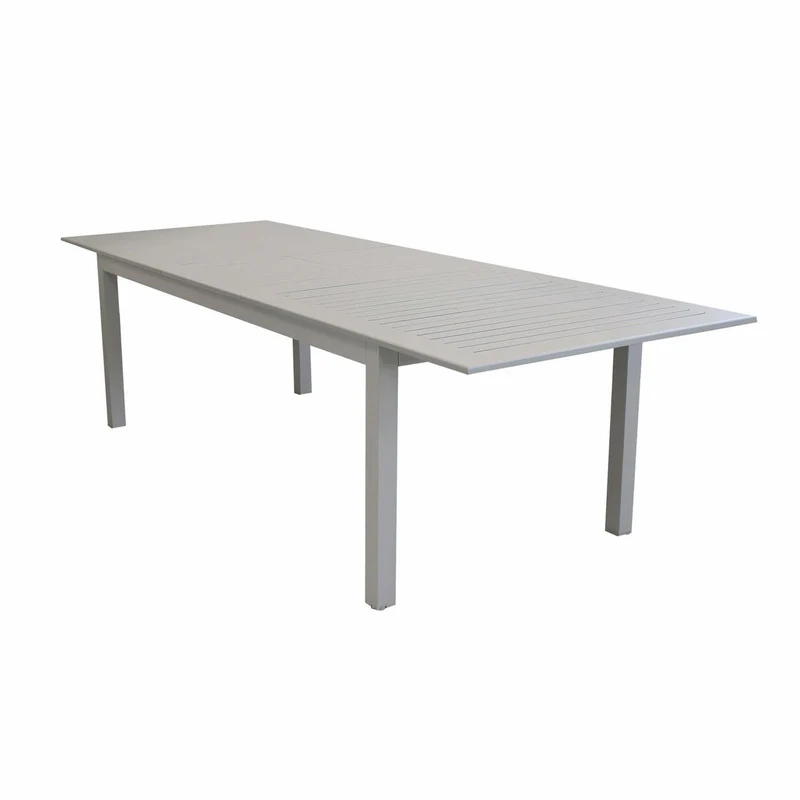 Tavolo allungabile "Ibiza" in alluminio Tortora da esterno per giardino e veranda 220/280 x 100 cm