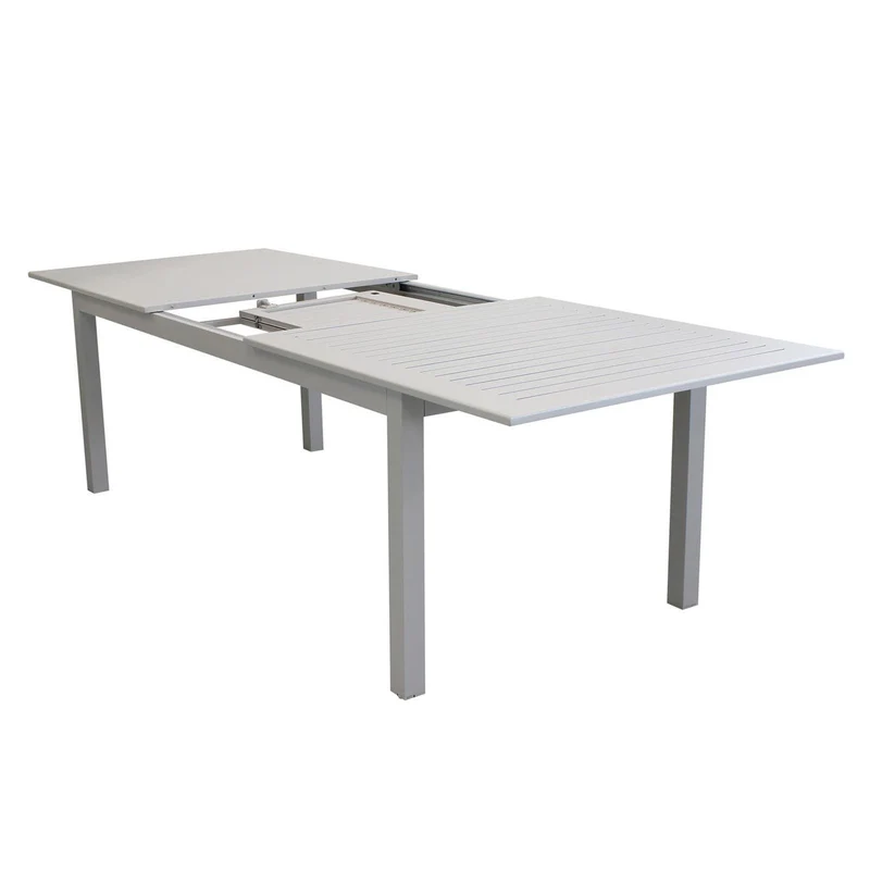 Tavolo allungabile "Ibiza" in alluminio Tortora da esterno per giardino e veranda 220/280 x 100 cm