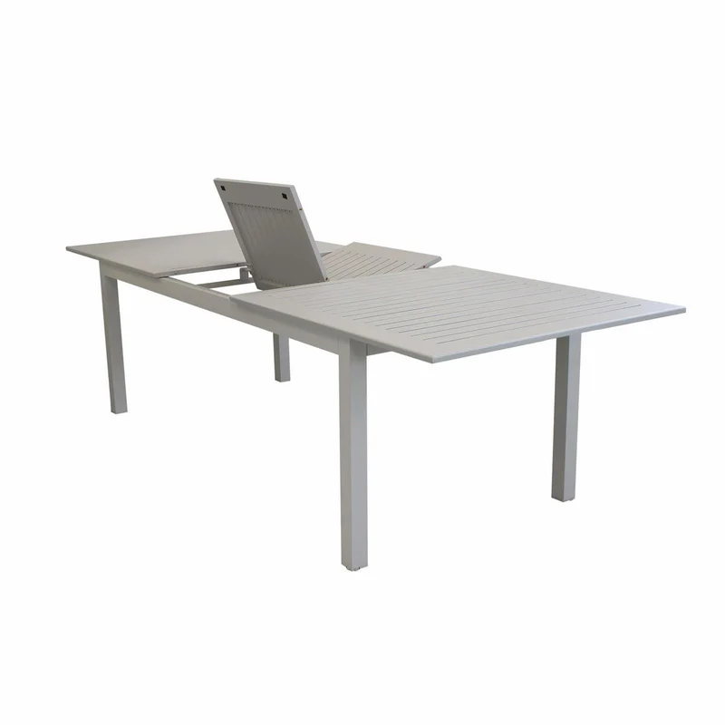 Tavolo allungabile "Ibiza" in alluminio Tortora da esterno per giardino e veranda 220/280 x 100 cm