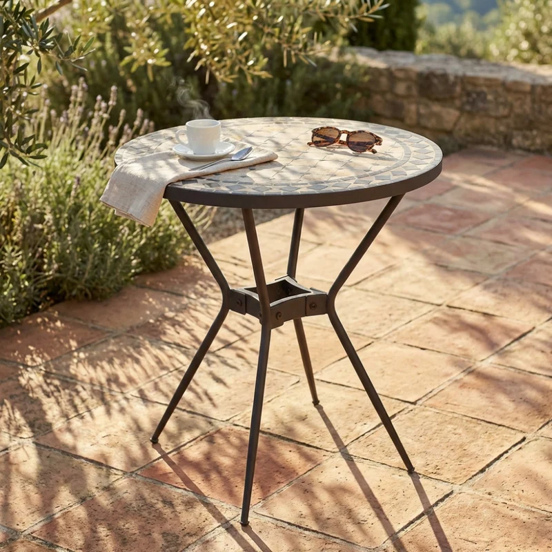 Tavolo da Giardino Dionisio in Ceramica Mosaico