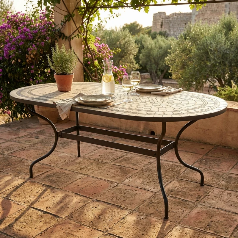 Tavolo da Giardino Dedalo in Ceramica Premium
