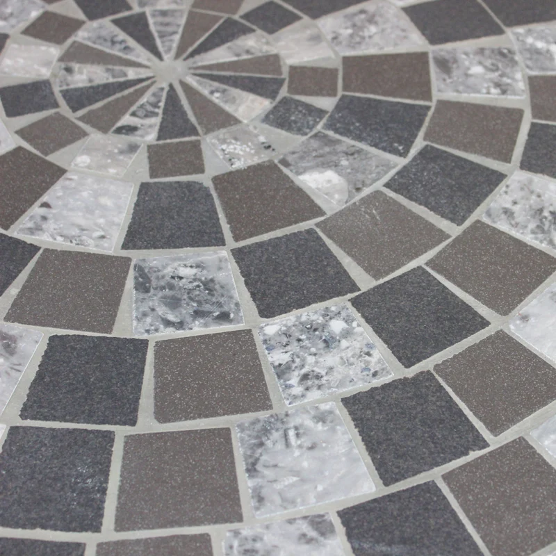 Tavolo da Giardino Zefiro in Ceramica Antracite Beige