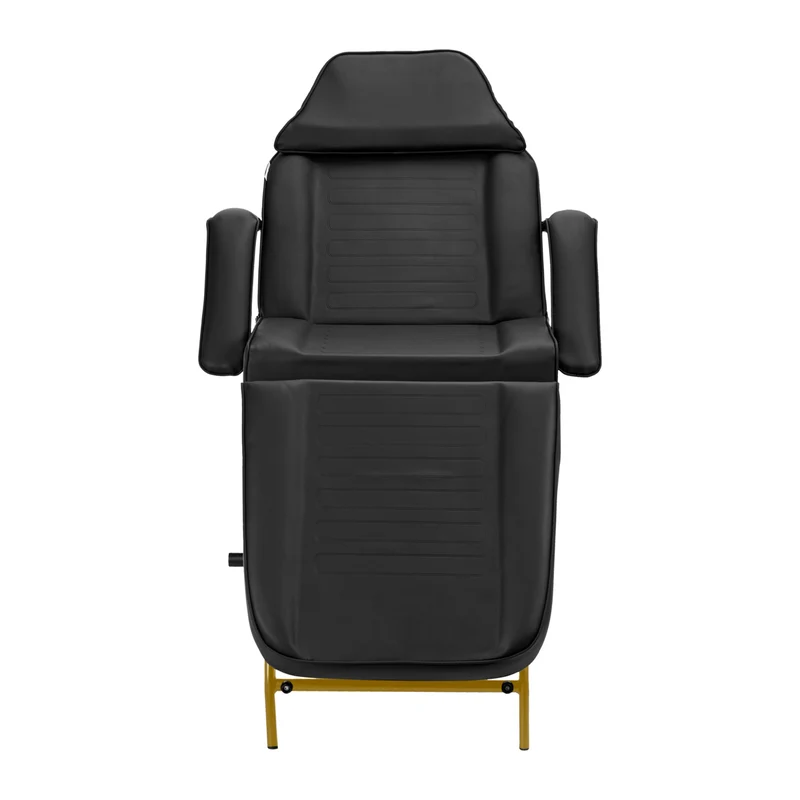Poltrona Lettino 557G multifunzione In Metallo per Estetica e Pedicure | NIVEUS (nero-oro)