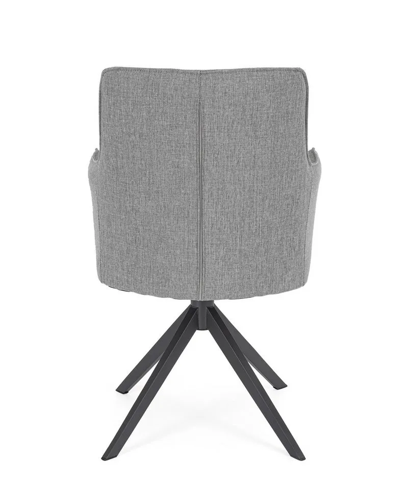 Sedia "Skagen" girevole, struttura in alluminio, con tessuto idrorepellente, per interni ed esterni