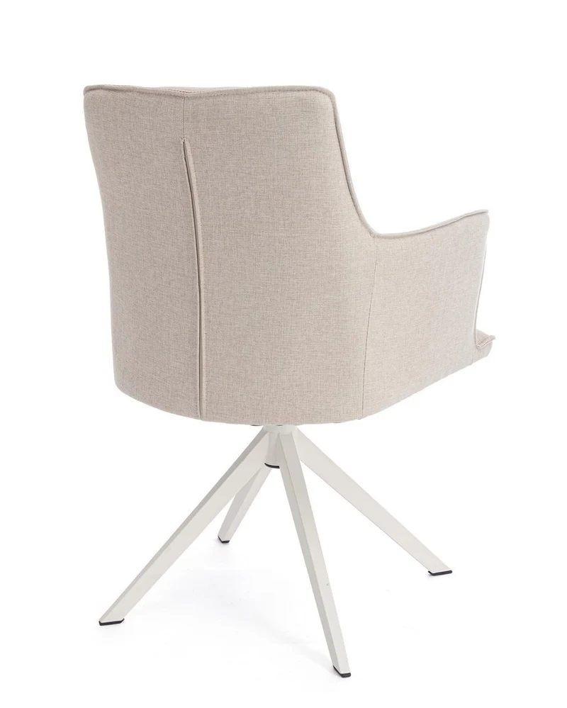 Sedia "Skagen" girevole, struttura in alluminio, con tessuto idrorepellente, per interni ed esterni