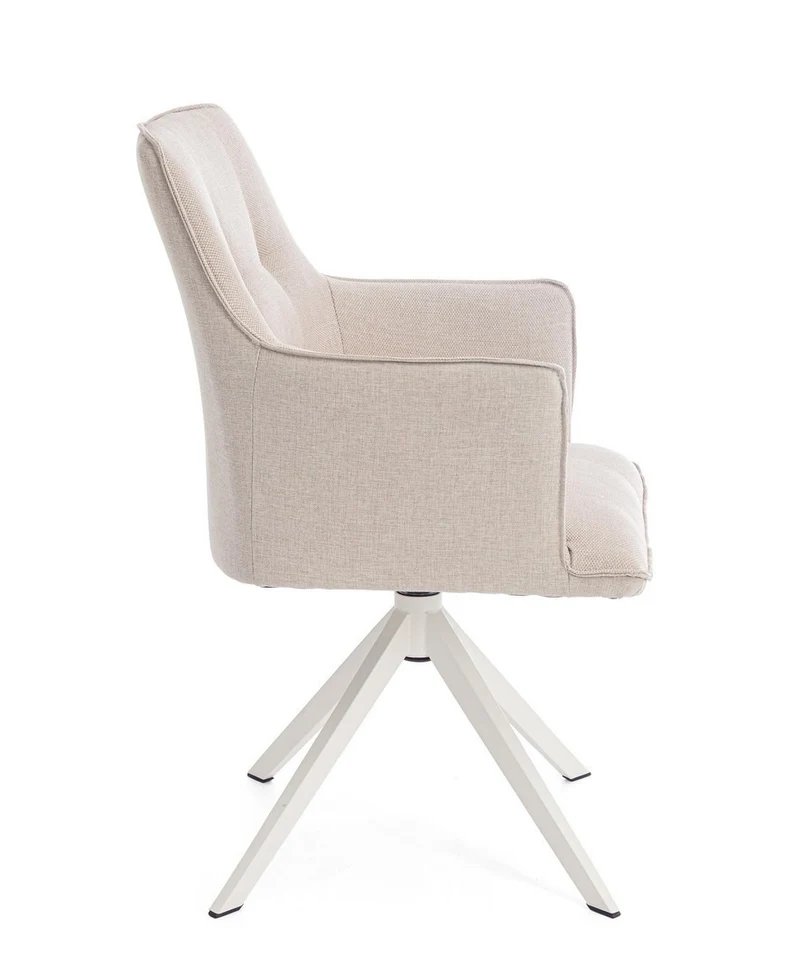 Sedia "Skagen" girevole, struttura in alluminio, con tessuto idrorepellente, per interni ed esterni