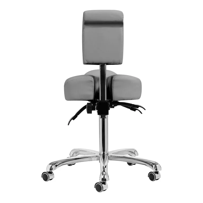Sgabello Multifunzione con 5 Ruote per Centro Estetico Podologia Studio Medico | 1005 grigio