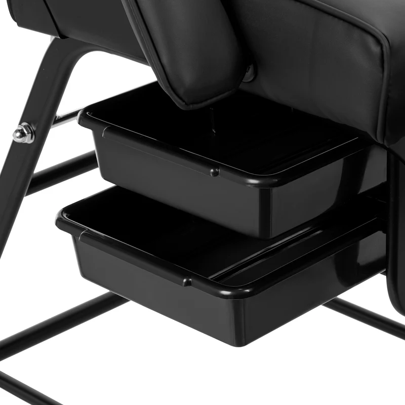 Poltrona Lettino 557A multifunzione In Metallo per Estetica e Pedicure | NIVEUS (nero)