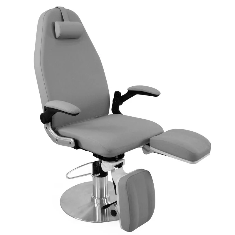 Poltrona 713A con Doppio Gambale per Estetica e Pedicure | mod. VELA (grigio)