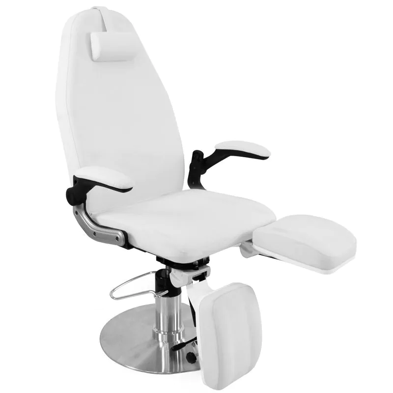 Poltrona 713A con Doppio Gambale per Estetica e Pedicure | mod. VELA (bianco)