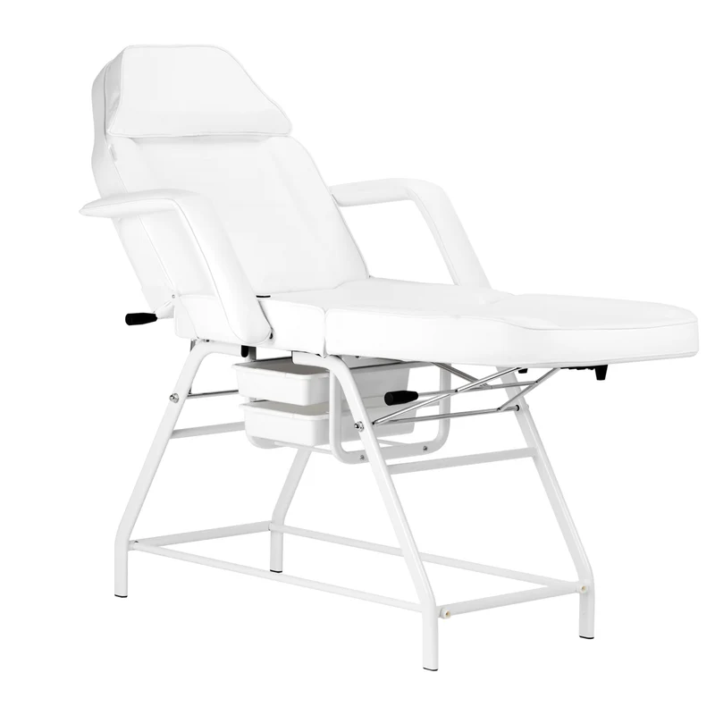 Poltrona Lettino 557G multifunzione In Metallo per Estetica e Pedicure | NIVEUS (bianco)