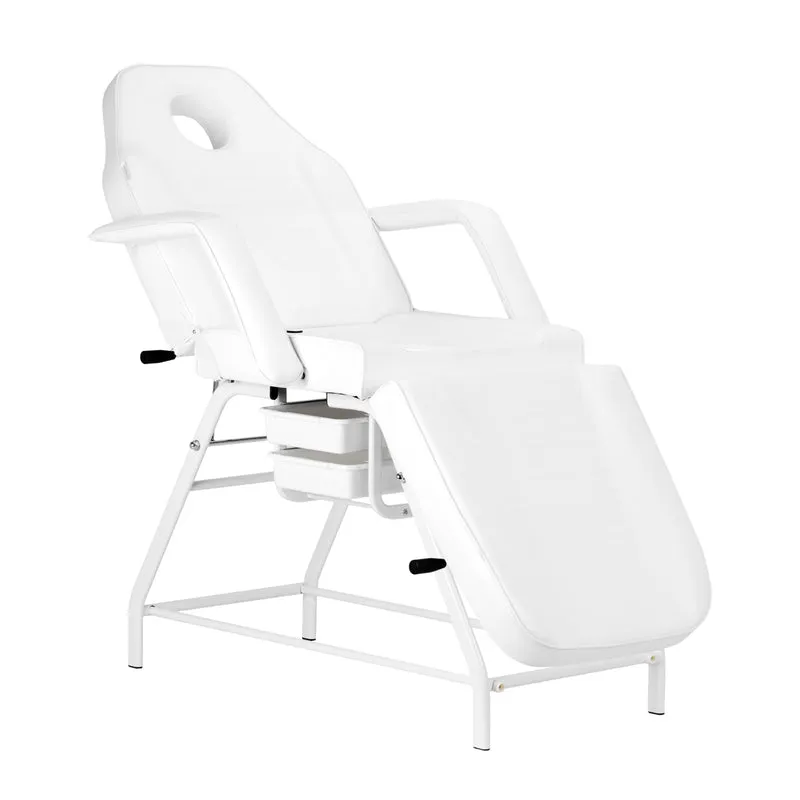 Poltrona Lettino 557G multifunzione In Metallo per Estetica e Pedicure | NIVEUS (bianco)