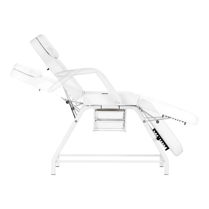 Poltrona Lettino 557G multifunzione In Metallo per Estetica e Pedicure | NIVEUS (bianco)