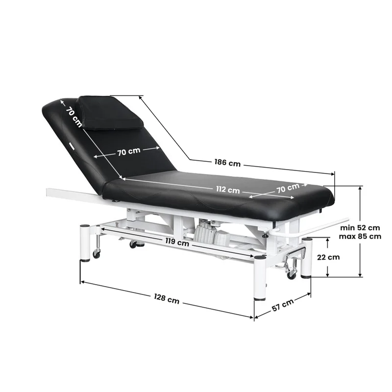Lettino Elettrico per Estetica, Massaggi o Fisioterapia | mod. 684 (nero)