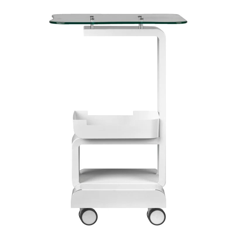 Carrello Porta Dispositivi in Metallo e Vetro per Centro Estetico e Pedicure | POL-082