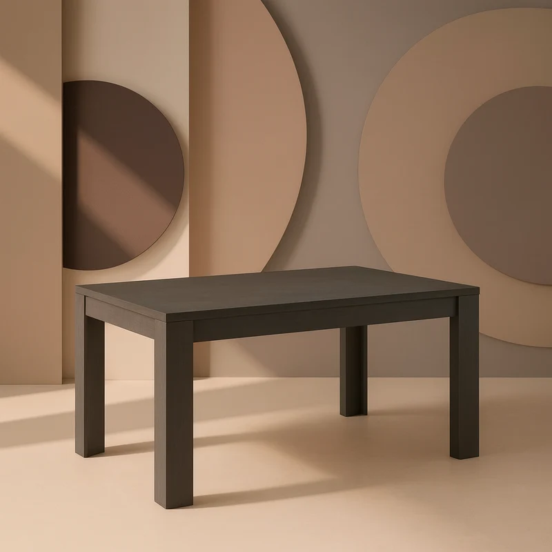 Tavolo "Gliese" con gambe e piano in MDF, design moderno, per arredo interno 137/185 x 90 h 76 cm