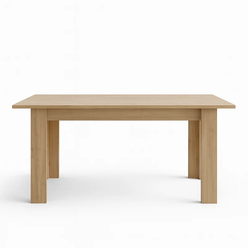 Tavolo "Gliese" con gambe e piano in MDF, design moderno, per arredo interno 137/185 x 90 h 76 cm