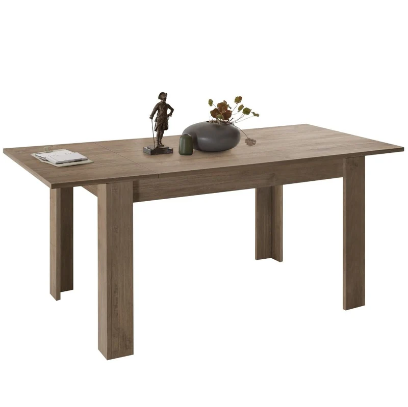 Tavolo "Gliese" con gambe e piano in MDF, design moderno, per arredo interno 137/185 x 90 h 76 cm
