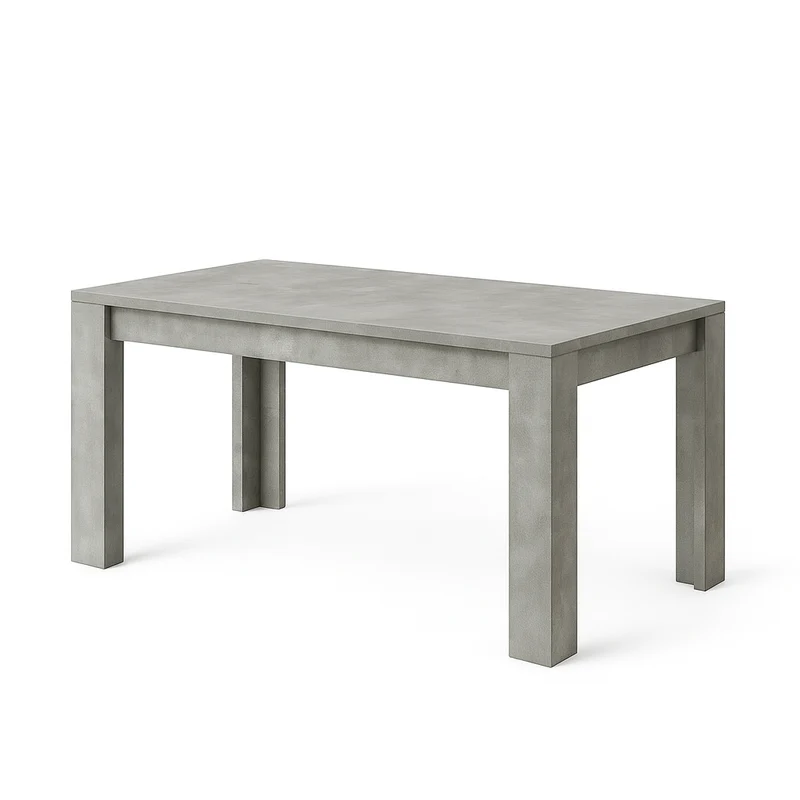 Tavolo "Gliese" con gambe e piano in MDF, design moderno, per arredo interno 137/185 x 90 h 76 cm