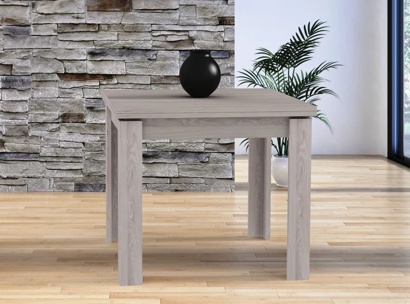 Tavolo "Regulus" con struttura stabile in legno MDF per arredo interno 90/180 x 90 x h 76 cm